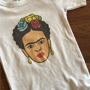 White Frida Kahlo onesie